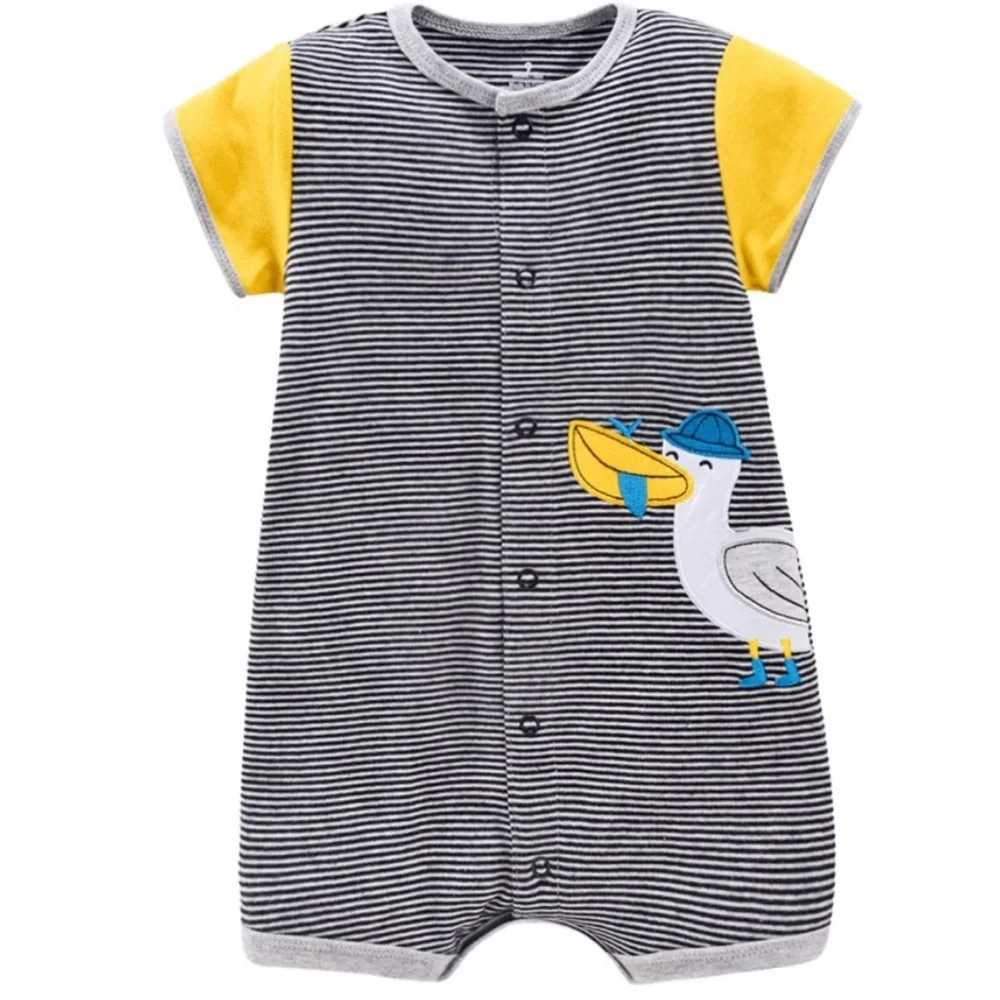 Boys Romper W/ Pelican Appliqué‎